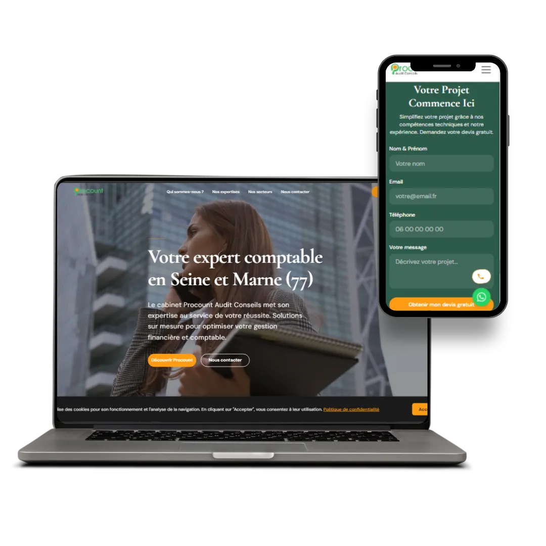 Site web ProCount - Comptabilité